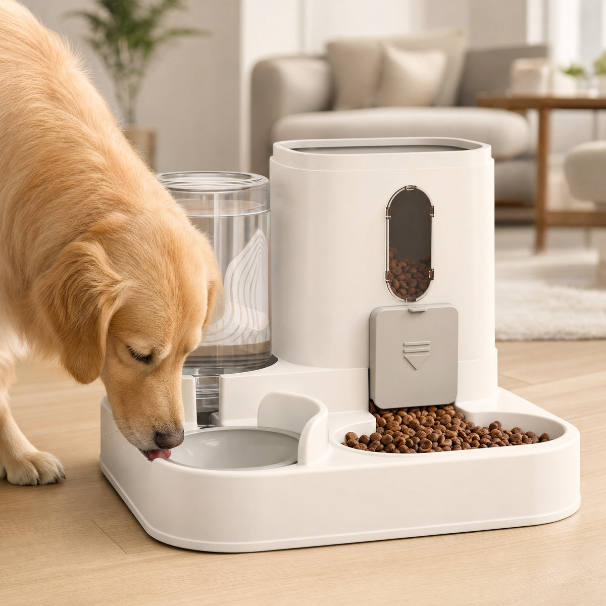 Gravity Pet Food & Water Dispenser — No-Power Feeder for Dogs & Cats