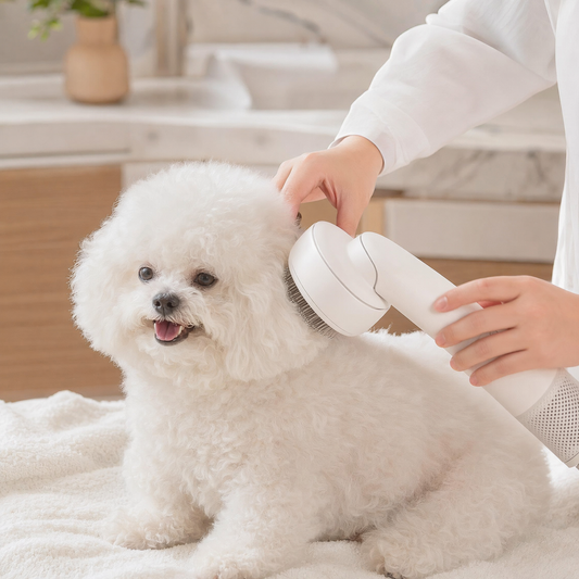 Ionic Pet Grooming Dryer — Fast-Drying Brush for Dogs & Cats