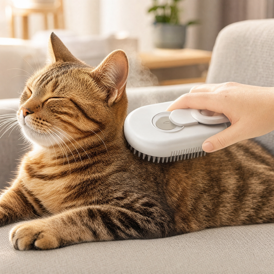 3-in-1 Pet Spray Grooming Brush — Detangling & Deshedding for Dogs & Cats
